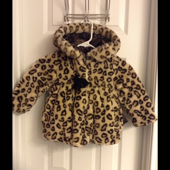 Leopard print toddler coat