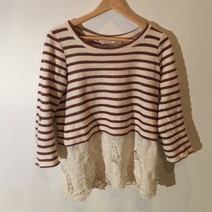 Laced Bottom Sweater (Blu Pepper)