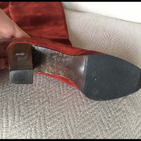 💎SOLD💎Vintage Woodstock gogo rust red knee boots - Picture 3 of 5