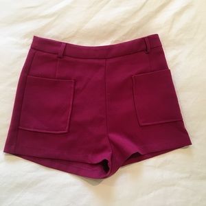 Cranberry High Waisted Shorts