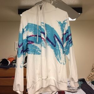 Large sweatshirt with paper cup design. Never worn
