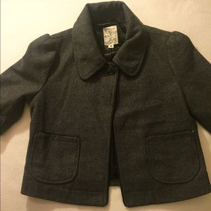 Tulle Herringbone Cropped Jacket - Small