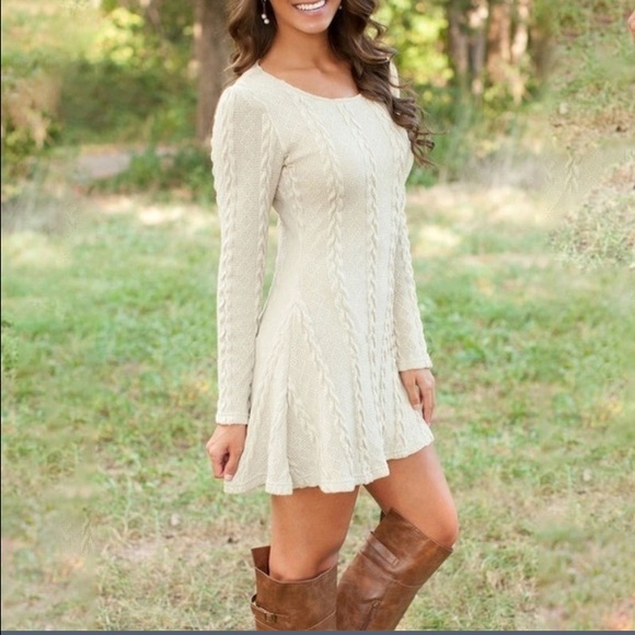 White Sweater Dress/Tunic