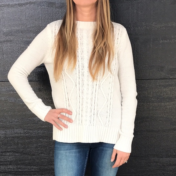 BB Dakota Sweaters - White cable sweater