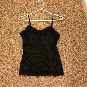 Black lace camisole