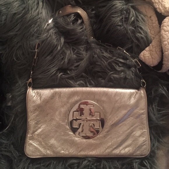 Silver Tory Burch bag