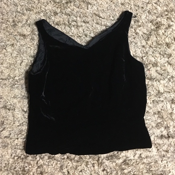 Ann Taylor classy black velvet top. Sz. M