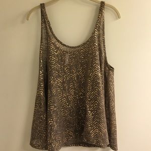 Gold patterned tank top