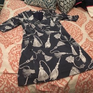 Lilly Navy Rope pattern dress