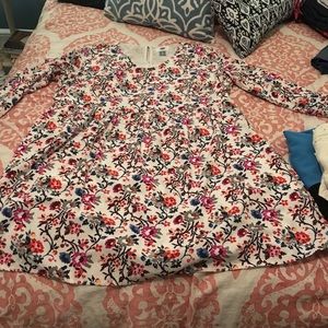 Long sleeved floral Old Navy Smock Dress