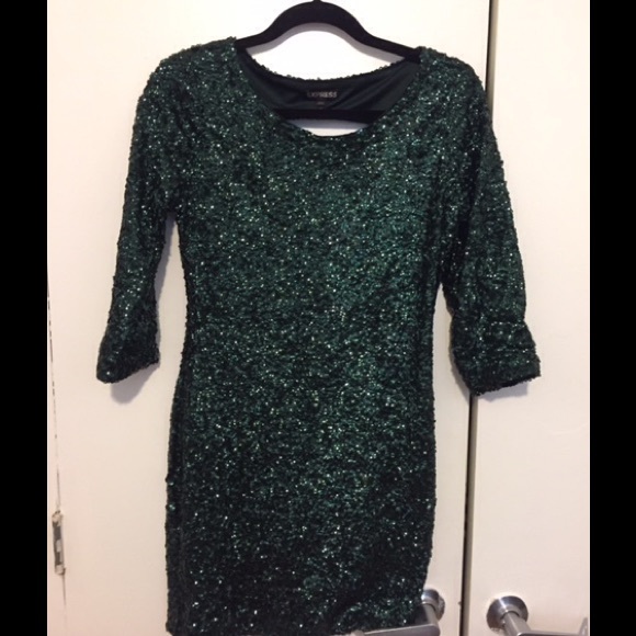 Green Sequin Party Dress