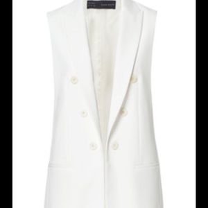 NEW ZARA Double Breasted White Vest