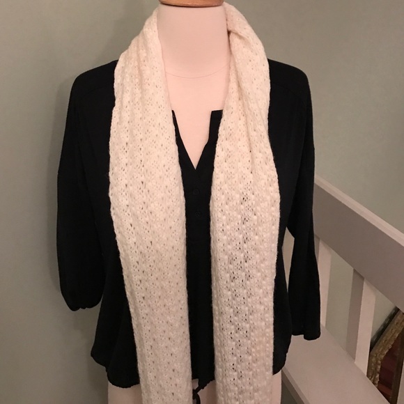 Large Cream Knit Scarf