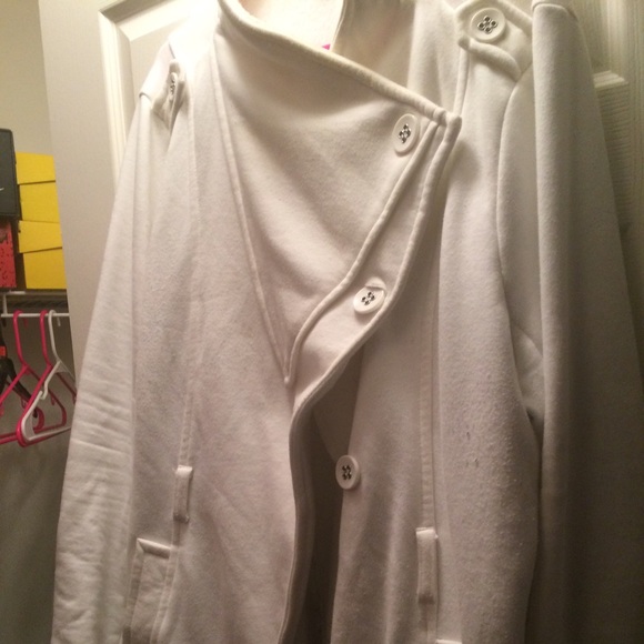 Pretty all white plus size coat