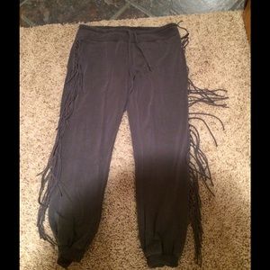 AMUSE fringe grey pants