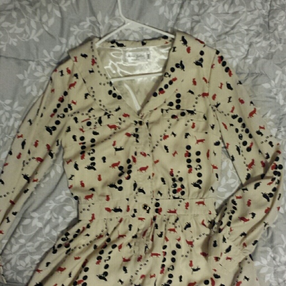 Modcloth Kitty print dress