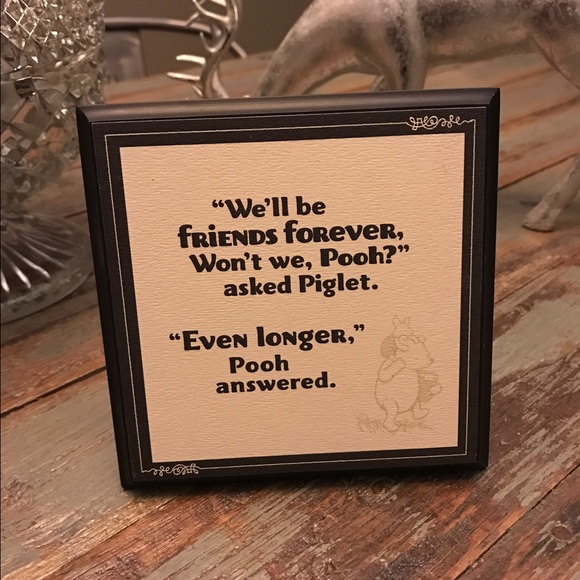 Winnie the Pooh & Piglet Friends Forever Plaque