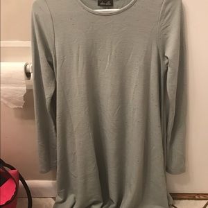 Mint long sleeve swing dress