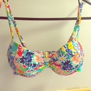 Macy's floral bikini top