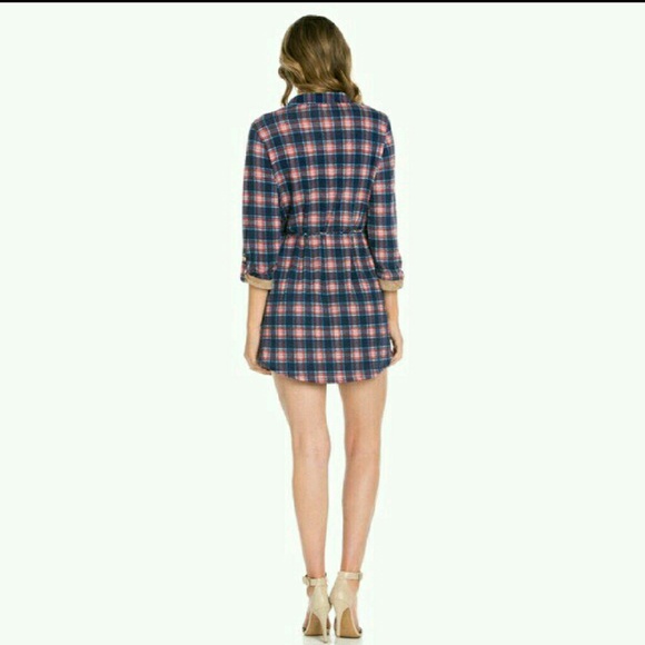 Plaid Zipper Detail Dress - Picture 4 of 4