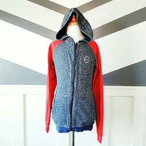 Boys Red and Blue Jersey Long Sleeved Sweatshirt.