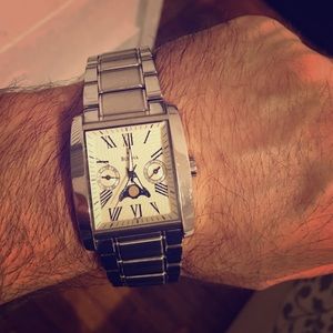 Mens silver bulova watch