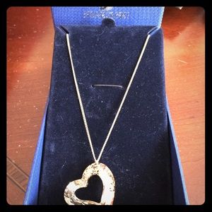 Gold crystal Swarovski heart