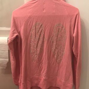 Victoria's Secret angel pink bedazzled zip up