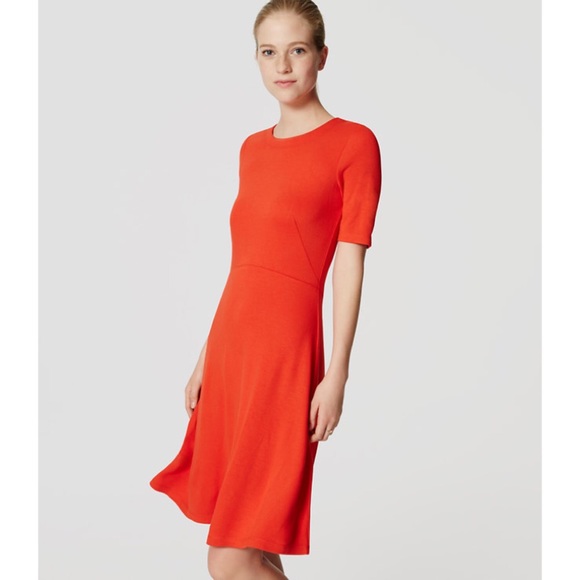 Short Sleeve Flare Dress