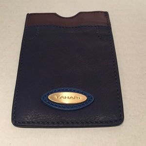 Genuine leather TAHARI card holder