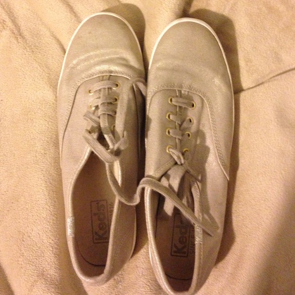 Keds gold sparkly shoes