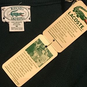 IZod Lacoste green M sweater made in the USA green