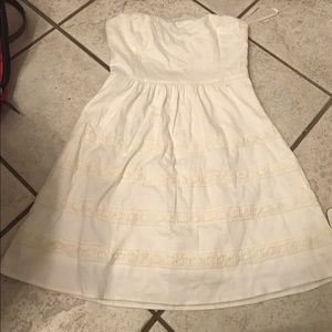 White strapless sundress