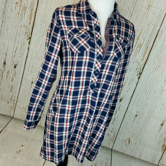 Copper Key Tops - CLEARANCE=COPPER KEY Brand Plaid Tunic Top