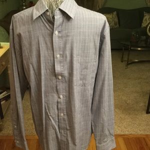 MAN BLUE/WHITE WINDOW PANE SHIRT 🌻