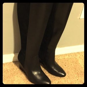 Marc Fisher Leather Wedge Boots