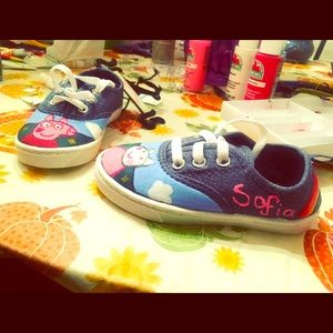 Hand painted toddler/kids sneakers