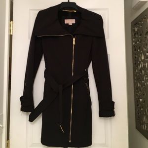 NWOT MICHEAL KORS LONG BLACK COAT.