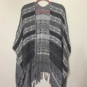 Express Fringe Poncho