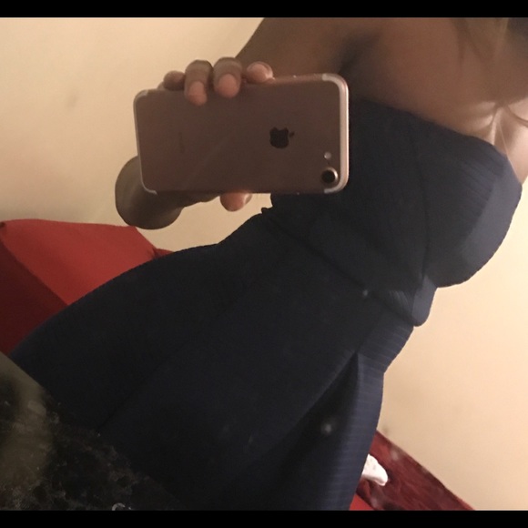 Blue strapless dress size small - Picture 2 of 2
