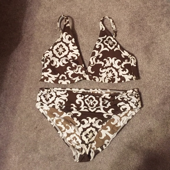 Tommy Bahama bikini never worn size L brown/white
