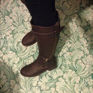 Maurice's multi strap riding boots