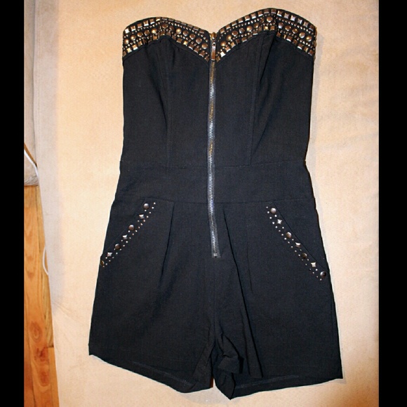 Edgy Studded Romper