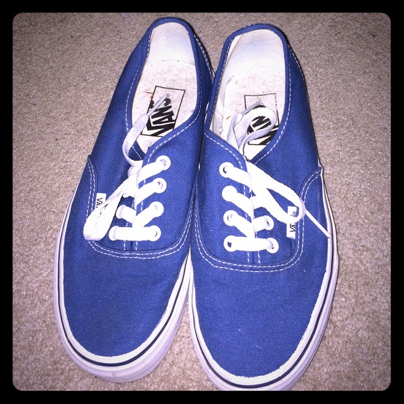 Blue Vans worn once