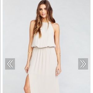 Heather Halter Dress ~ Show Me the Ring Crisp