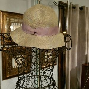Gray straw hat