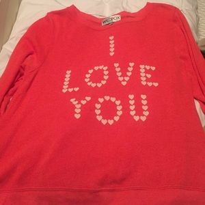 Wildfox "I Love You" top