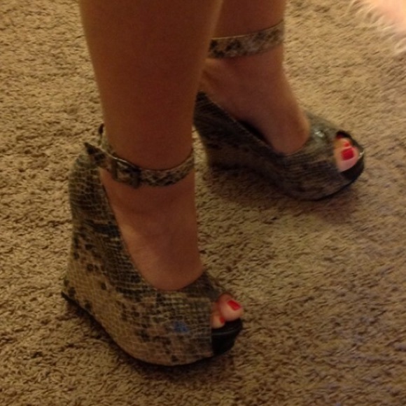 Snake prints Wedges - Picture 2 of 2