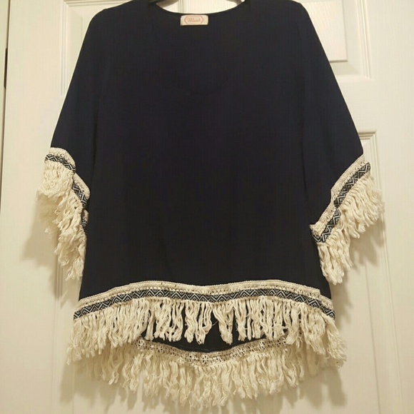 Blush Bohemian Navy Top