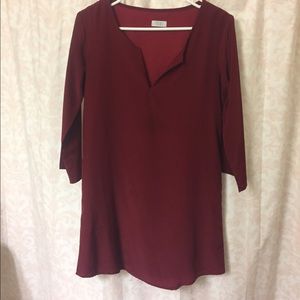 Tobi XS Dark Red Shift Dress